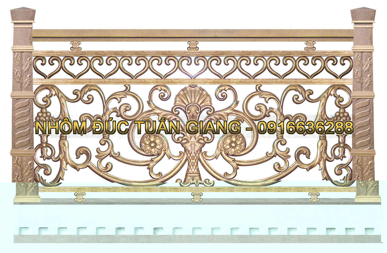 Lan can nhôm đúc - LC018