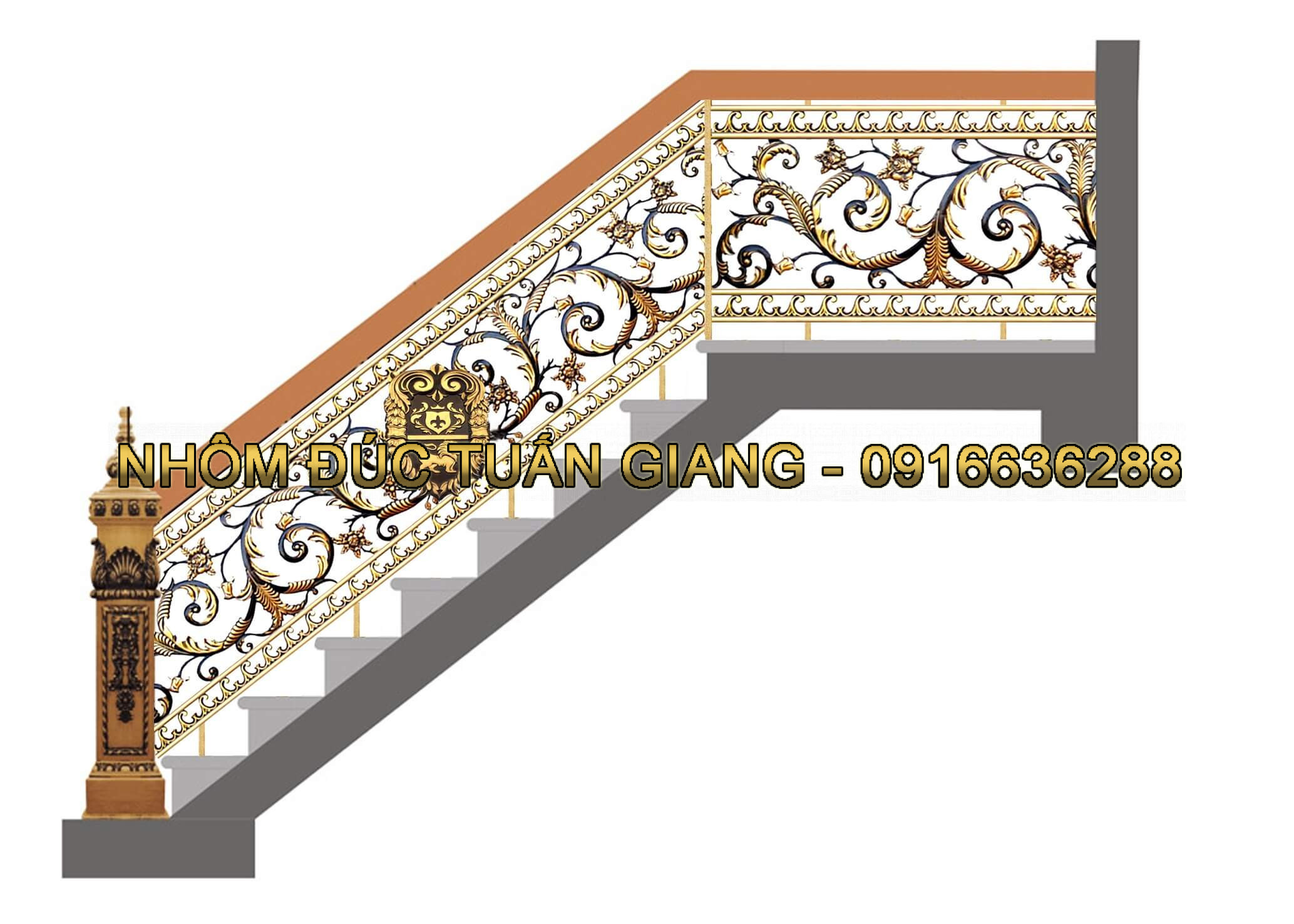 Cầu thang nhôm đúc - CT005