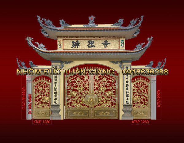 Cổng nhôm đúc mẫu C-084