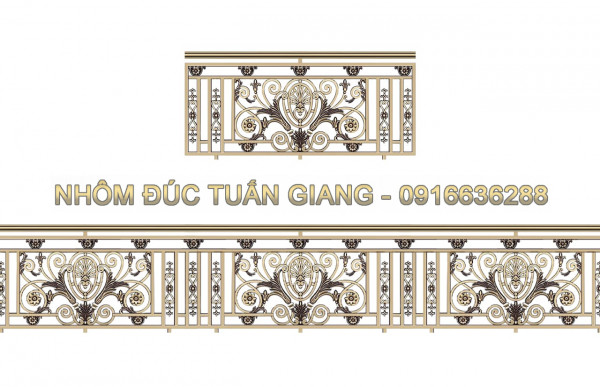 Lan can nhôm đúc - LC033