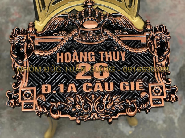 Biển số nhà nhôm đúc mẫu-014